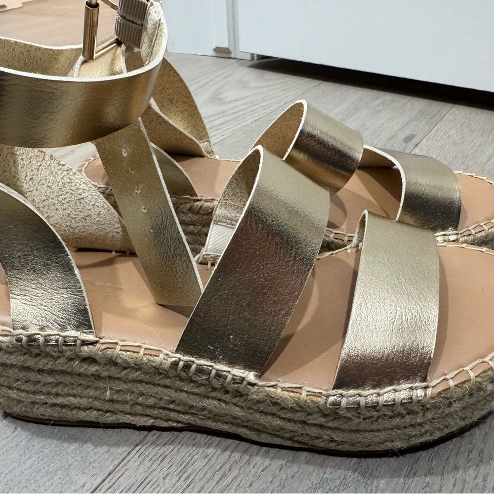 Gold Espadrille Sandals